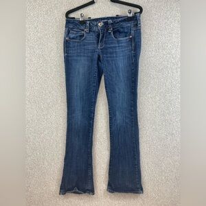 American Eagle skinny kick jeans size 6 low rise pocket glitter y2k flare